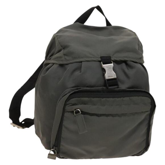 PRADA Backpack Nylon Gray Silver - Picture 1 of 13